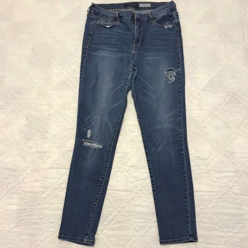 Aeropostale High Wasted‎ Ankle Jegging distressed blue jeans size 12